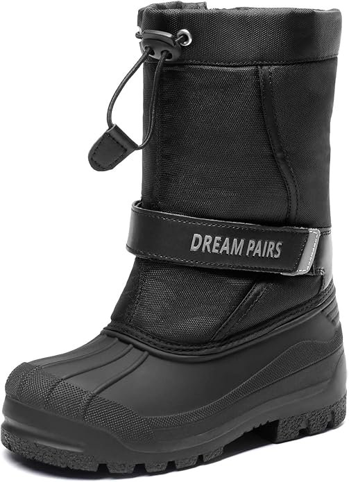 DREAM PAIRS Boys & Girls Mid Calf Water-Resistant Winter Snow Boots