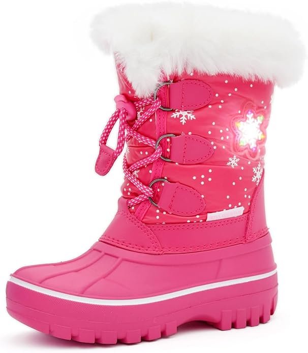 Nova Mountain Light Up Boots Boys Girls Little Kids Winter Snow Boot