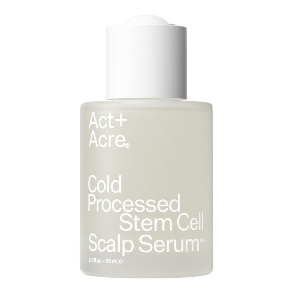 Haircare Act+Acre Cold Processed Stem Cell Scalp Serum | For Thicker, Fuller Looking Hair | Apple Stem Cells, Bamboo Extract, Aloe Vera | Strengthen, Hydrate