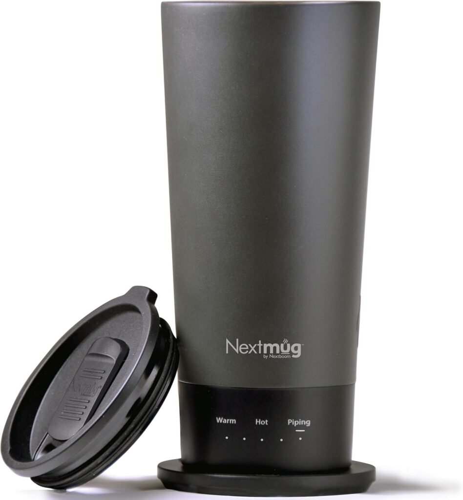 Temperature Control Heated Coffee Mug Smart tools productivity Self Heating Travel Mug 12 Oz App Controlled Warmer Mug 4-10 Hour LED Display Keep