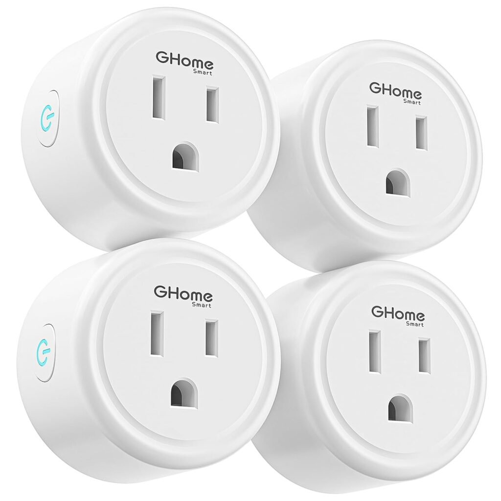 GHome Smart 5G 15A Smart Plug, WiFi Smart Plugs Work with Alexa and Google Home, Smart Home WiFi Outlet with Remote Control & Timer, 5GHz and 2.4GHz.