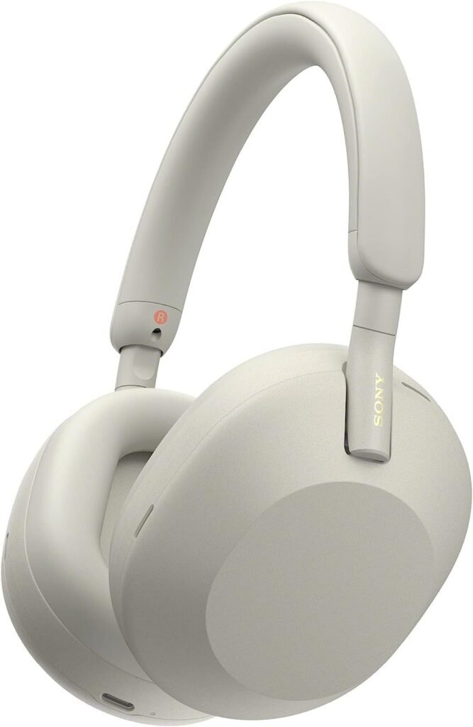Sony WH-1000XM5 Noise Canceling Wireless Headphones - 30hr Battery Life - Over-Ear Style - Optimized for Alexa and Google Assistant - Built-in mic for Calls white