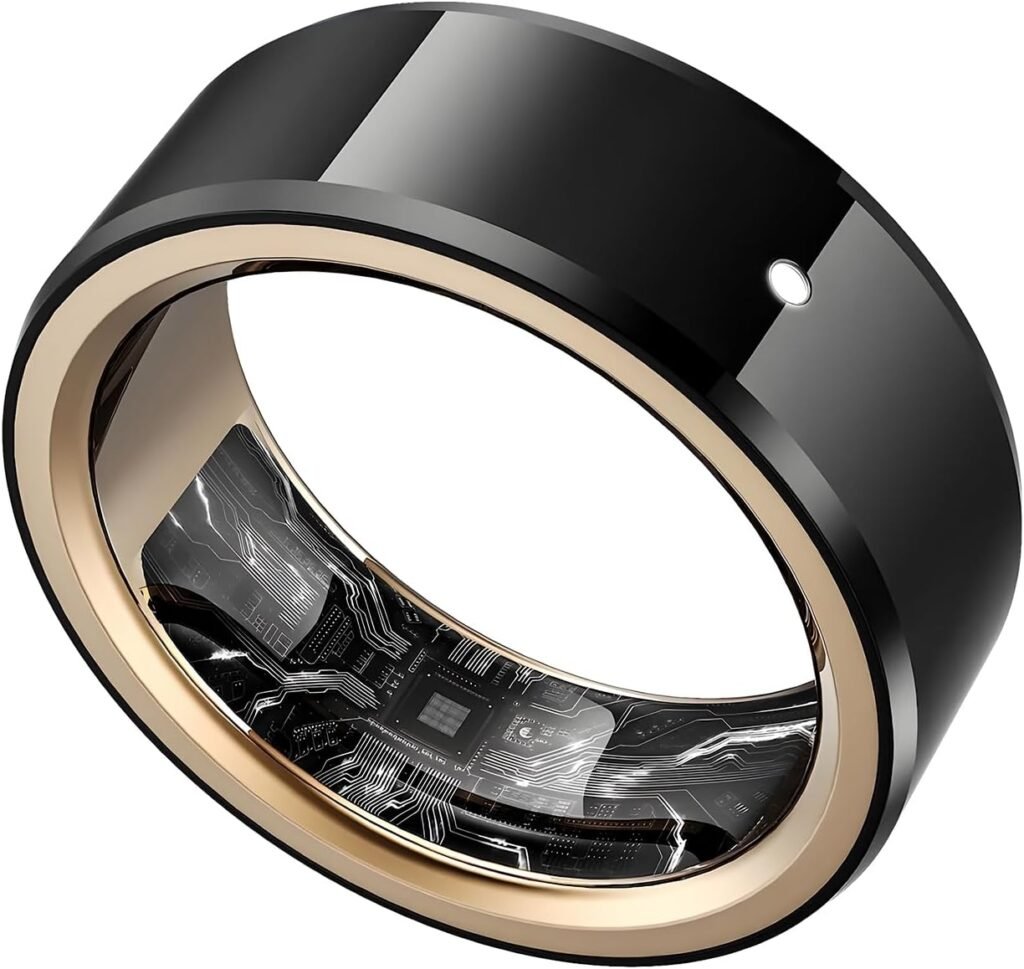 momax Smart Health Ring - Size 9 - Sleep Tracking Wearable - Heart Rate - Fitness Tracker - Health Ring for Women:Men, IP68 Waterproof for iPhone fitness wearable