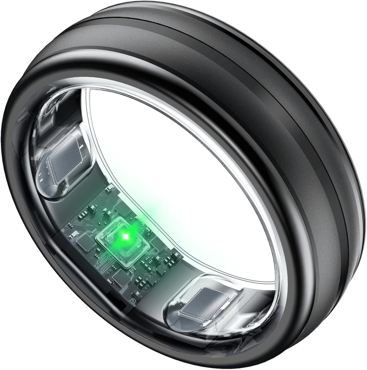 Smart Ring for Women & Men - Titanium Fitness Ring with Heart Rate, Sleep, Step & SpO2 Monitor, Stress & HRV Tracking, 7-Day Battery,